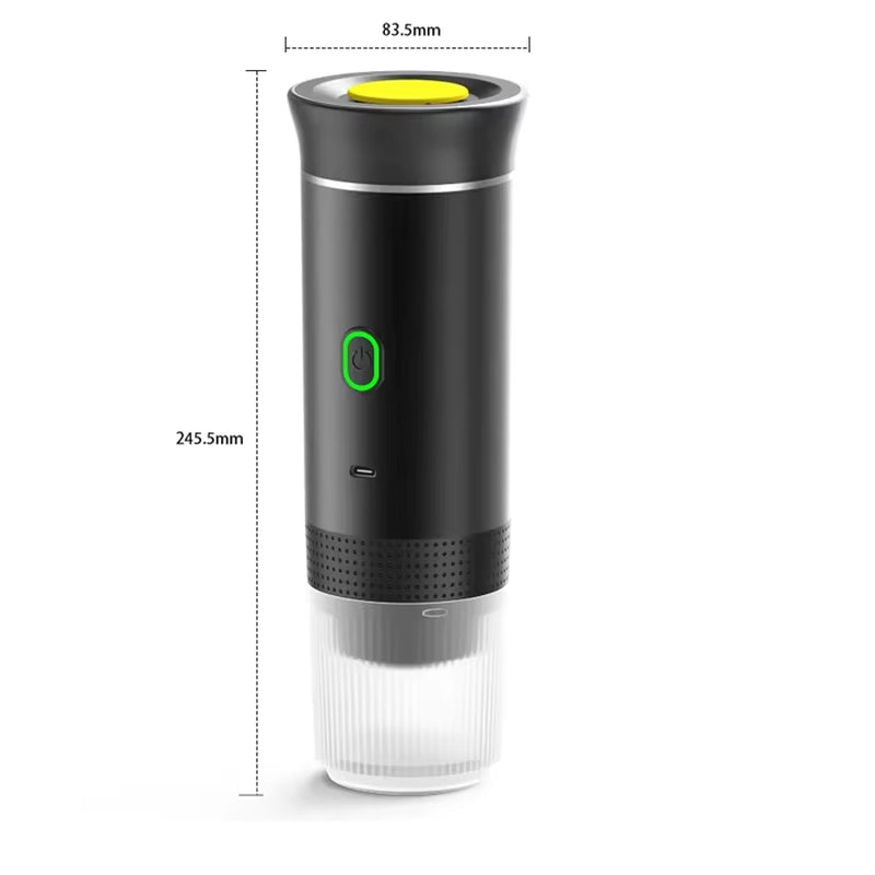 2024 Mini Portable Espresso Coffee Maker USB Auto-Carry Instant Coffee Capsule Battery Powered
