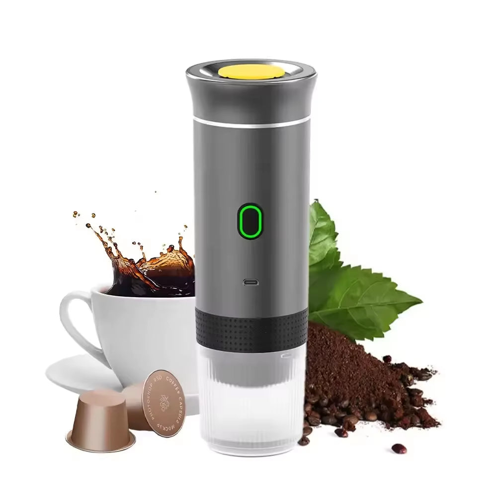 2024 Mini Portable Espresso Coffee Maker USB Auto-Carry Instant Coffee Capsule Battery Powered